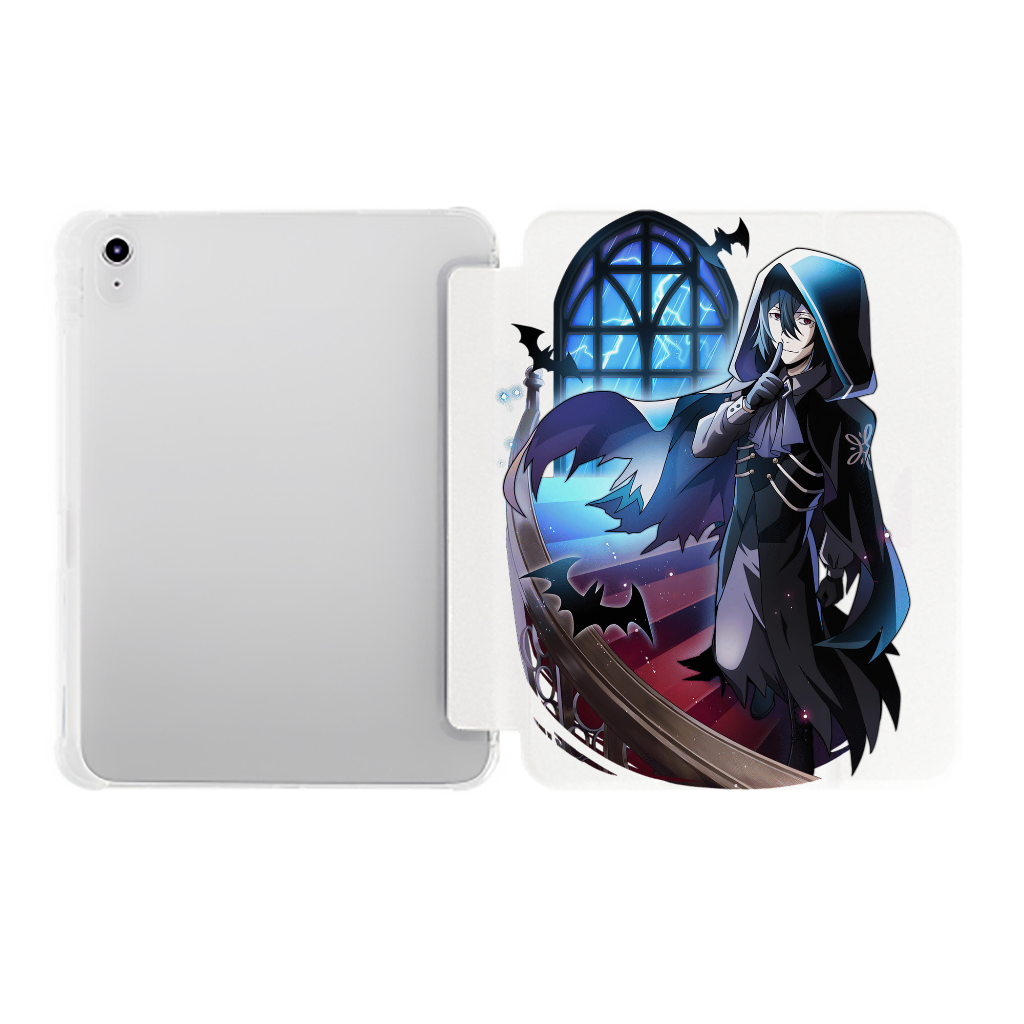 （画像用） 文豪ストレイドッグス Bungo Stray Dogs IPad ケース ペン収納付き 三つ折りスタンド PUレザー×シリコン 対応機種9.5/10.5/10.9インチ
